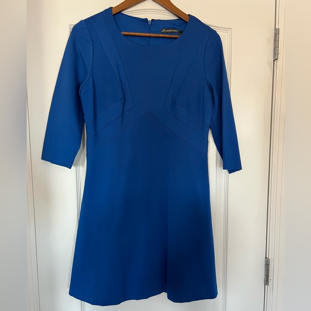 Adrianna Papell Royal Blue Long Sleeve Dress